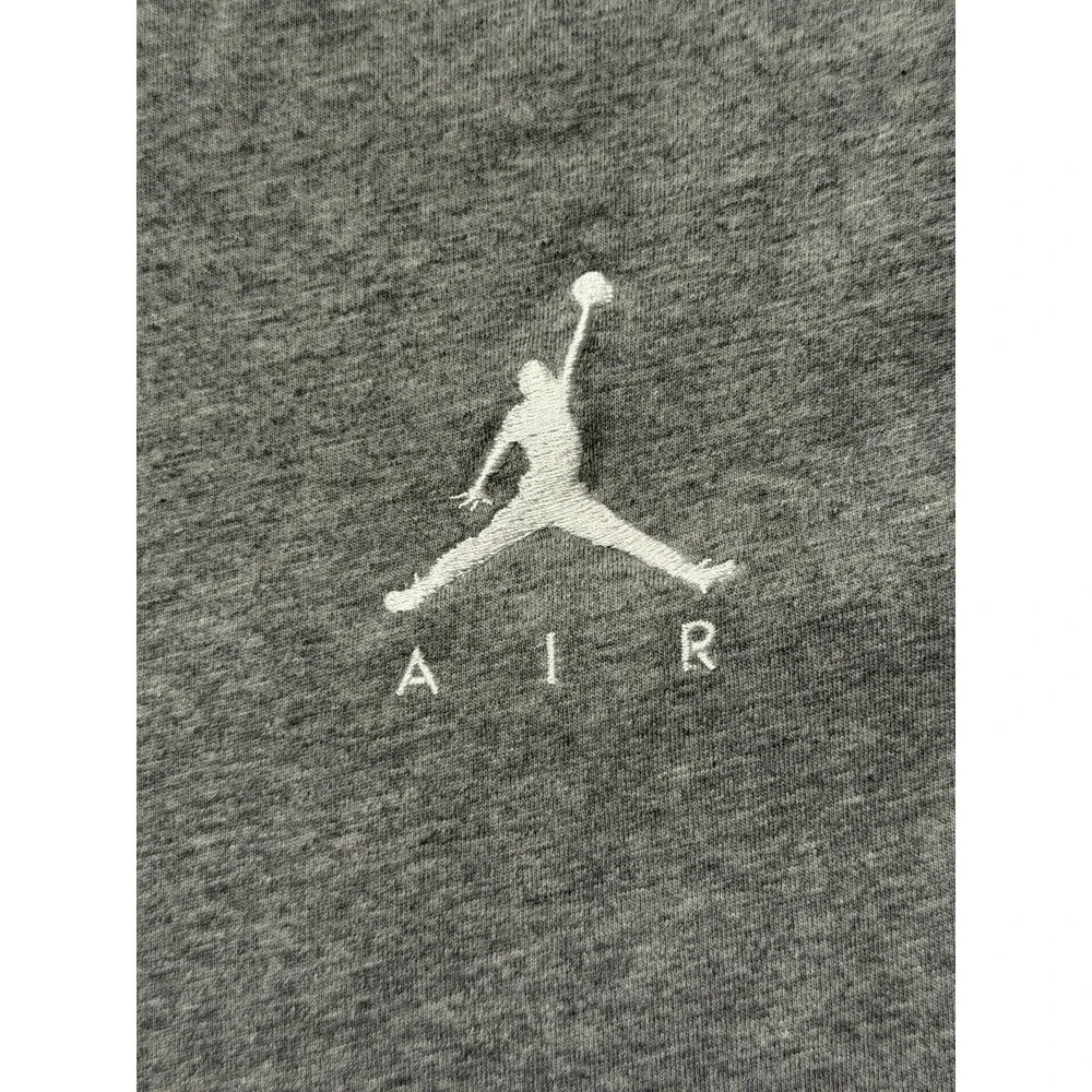 Jordan Jumpman Air Embroidered Tee AH5296-091 Carbon Heather Mens L Gray